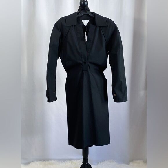 Bottega Veneta Cutout Coated Midi Longsleeve Dress size 36/ us size 0 - Picture 6 of 14